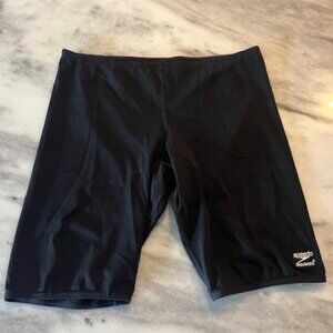 Speedo Men Endurance+ Solid Jammer Swim Shorts Black Size 38
